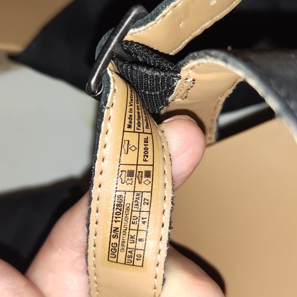 UGG Joslyn Espadrille Wedge Sandal | Black | Size 10 - Picture 9 of 12